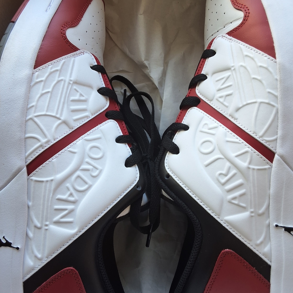 Jordan Men's Black, Red, and White Sneakers